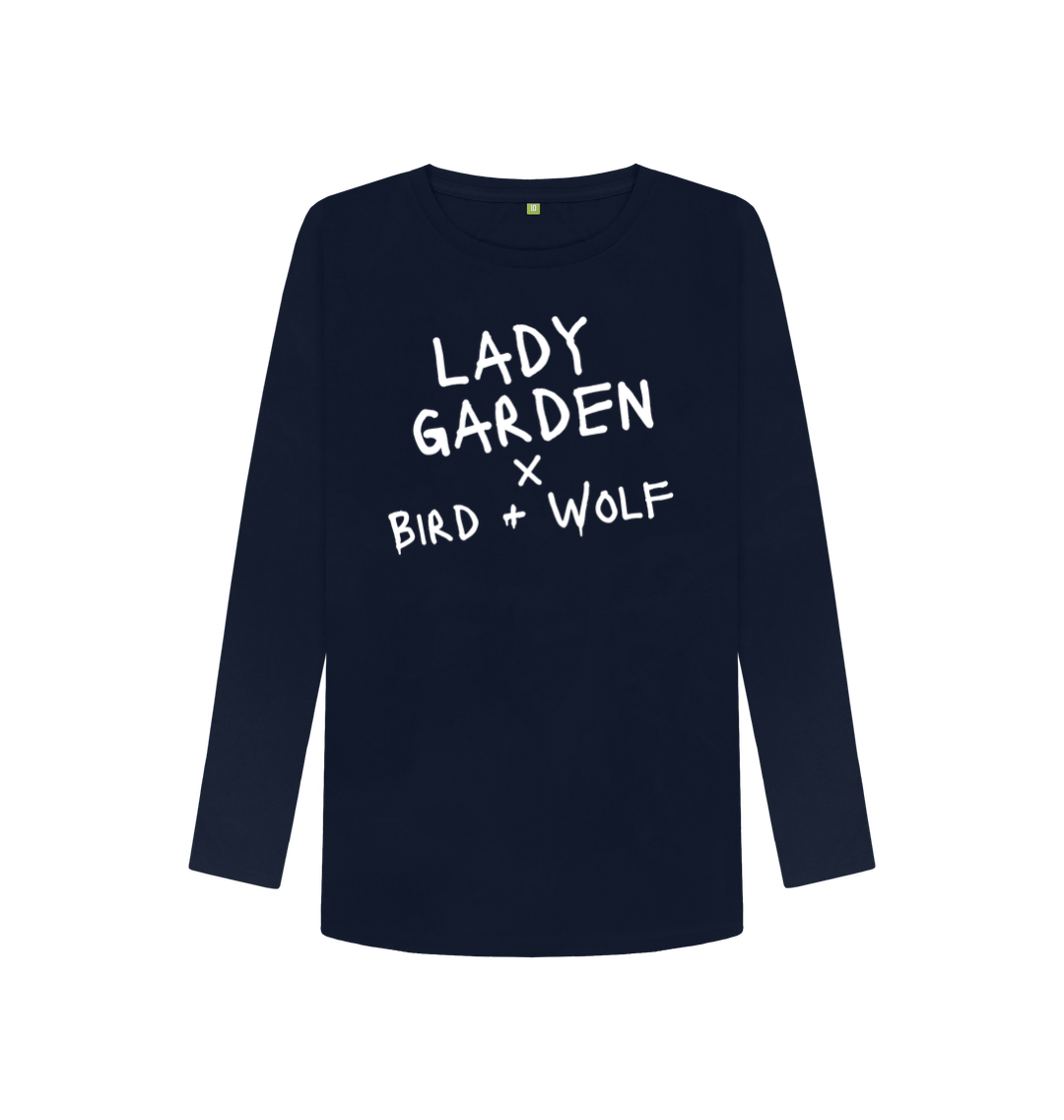 Navy Blue Lady Garden X Bird + Wolf Long Sleeve Tee