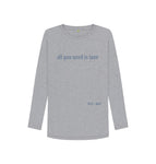 Athletic Grey All You Need is Love Long Sleeve Tee