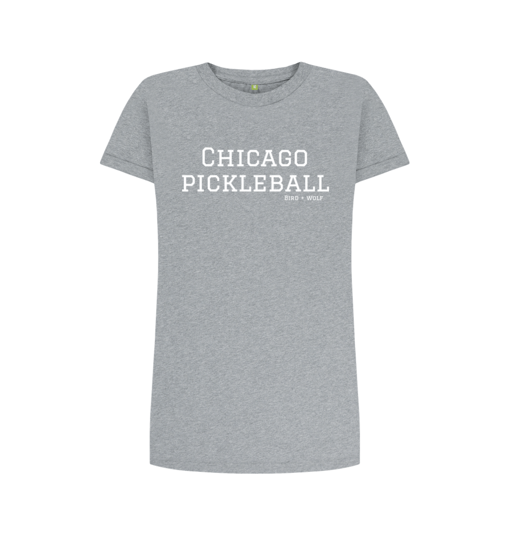 Athletic Grey Chicago Pickleball T-Shirt Dress