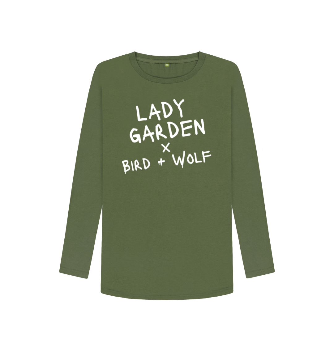 Khaki Lady Garden X Bird + Wolf Long Sleeve Tee