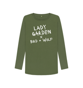 Khaki Lady Garden X Bird + Wolf Long Sleeve Tee