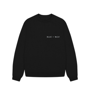Black Bird + Wolf Oversized Sweatshirt (Courier)