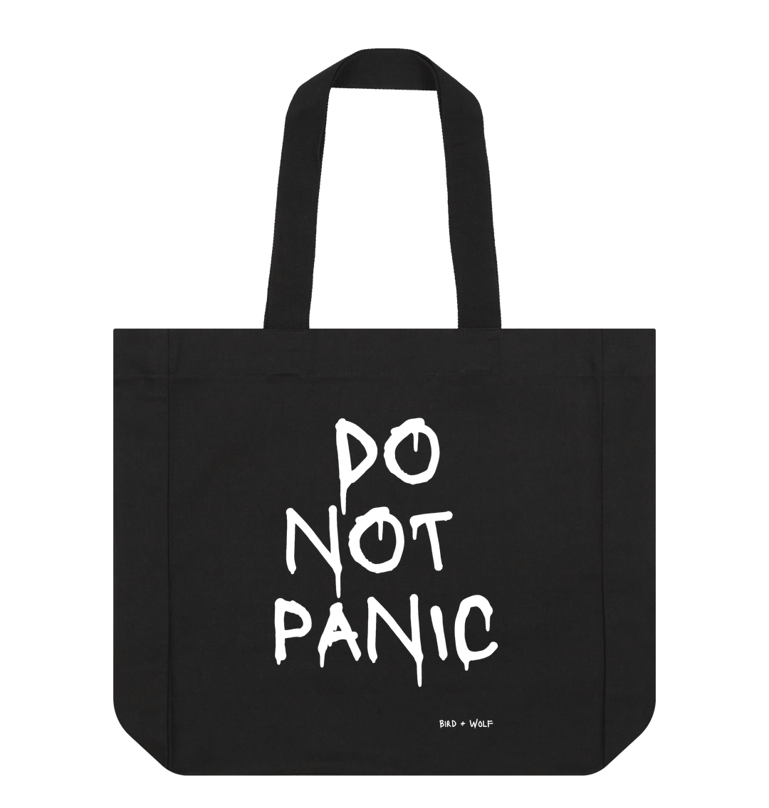 Black Do Not Panic Everything Bag