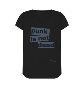 Black Punk Is Not Dead V Neck T Shirt