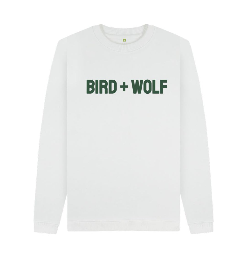 White Bird + Wolf Cosy Sweatshirt (Khaki Lettering)