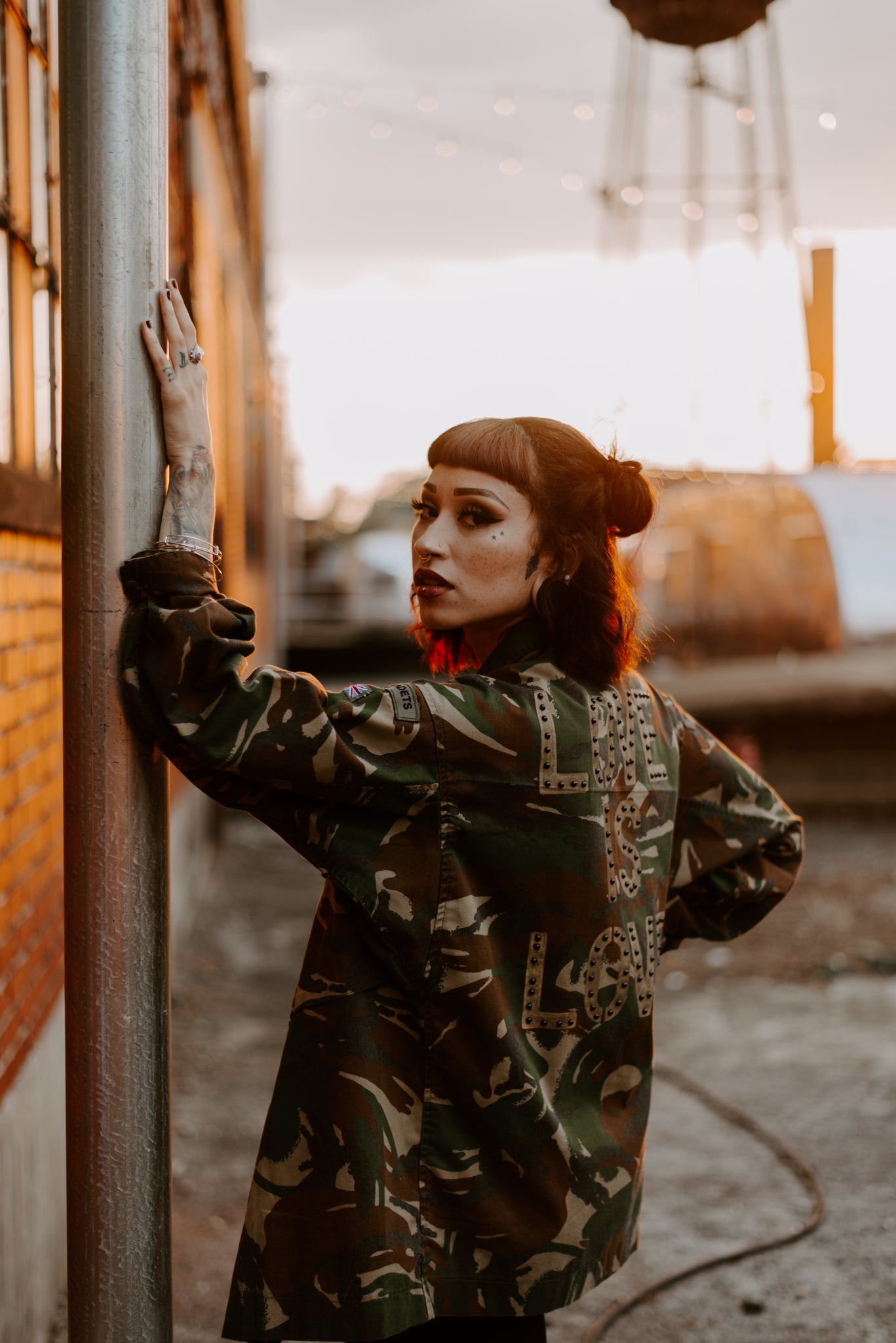 'Love is Love' Green Camo Jacket