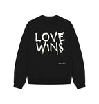 Black 'Love Wins' Oversized Sweatshirt