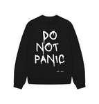 Black Do Not Panic Oversized Sweatshirt