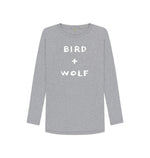 Athletic Grey Bird + Wolf Long Sleeve Tee (White lettering)