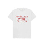 White Approach With Caution Kids Tee