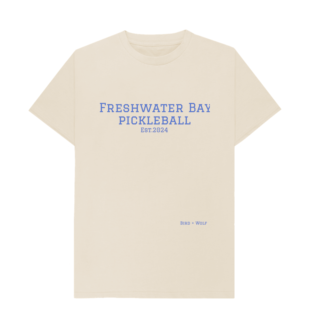 Oat Freshwater Bay Pickleball Classic Tee (Blue Lettering)