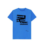 Bright Blue Punk Is Not Dead Kids Tee