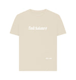 Oat Find Balance Relaxed Tee (White Lettering)