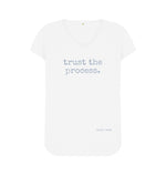 White Trust The Process V Neck Tee
