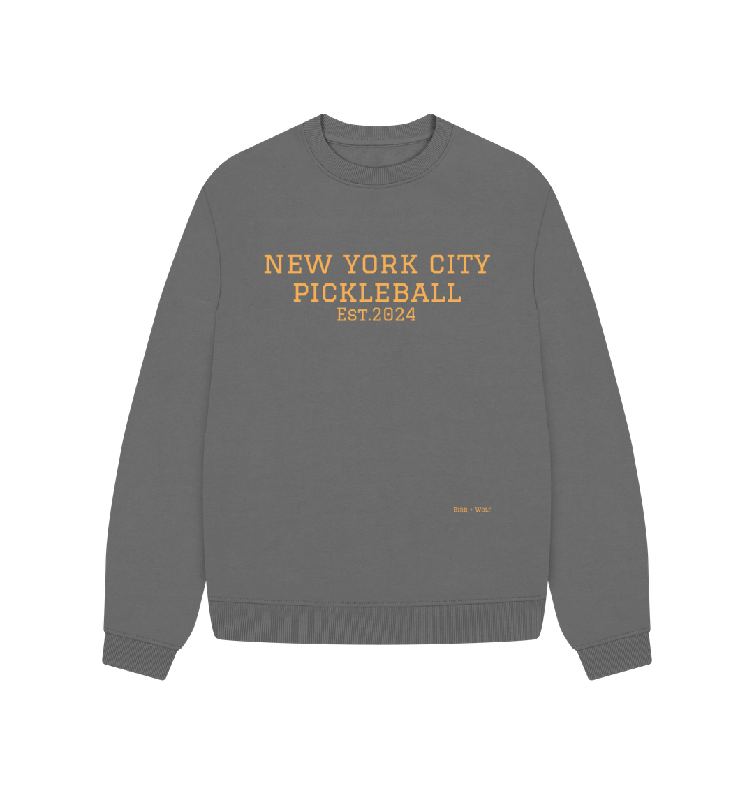 Slate Grey New York City Pickleball Oversized Sweatshirt