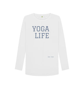 White Yoga Life Long Sleeve Tee