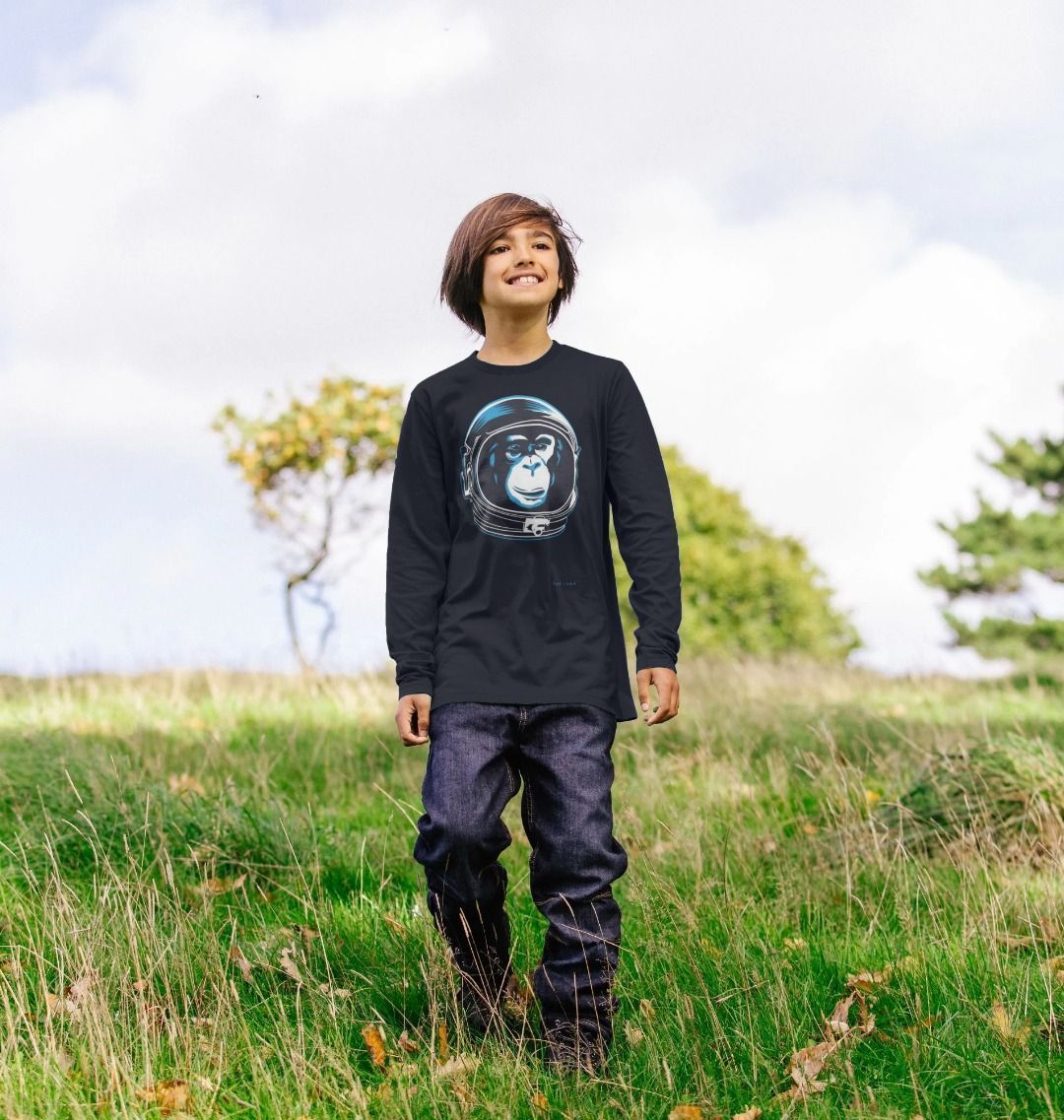Astro Chimp Kids Long Sleeve Tee