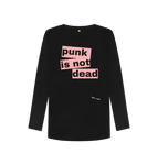 Black Punk Is Not Dead Long Sleeve Tee (Pink)