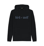 Black Bird + Wolf Chunky Hoodie (Gothic Lettering)