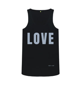 Black Love Vest Top