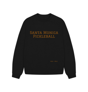 Black Santa Monica Pickleball Oversized Sweatshirt