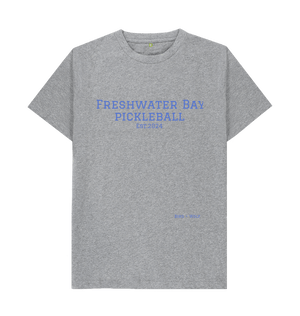 Athletic Grey Freshwater Bay Pickleball Classic Tee (Blue Lettering)