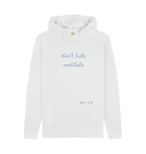 White Don't Hate Meditate Chunky Hoodie