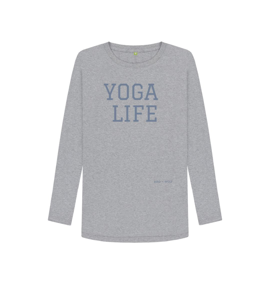 Athletic Grey Yoga Life Long Sleeve Tee