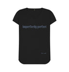 Black Imperfectly Perfect V Neck Tee