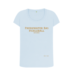 Sky Blue Freshwater Bay Pickleball Scoop Neck Tee