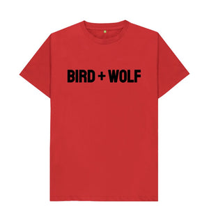 Red Bird + Wolf Classic Tee (Black Lettering)