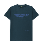 Denim Blue Freshwater Bay Pickleball Classic Tee (Blue Lettering)