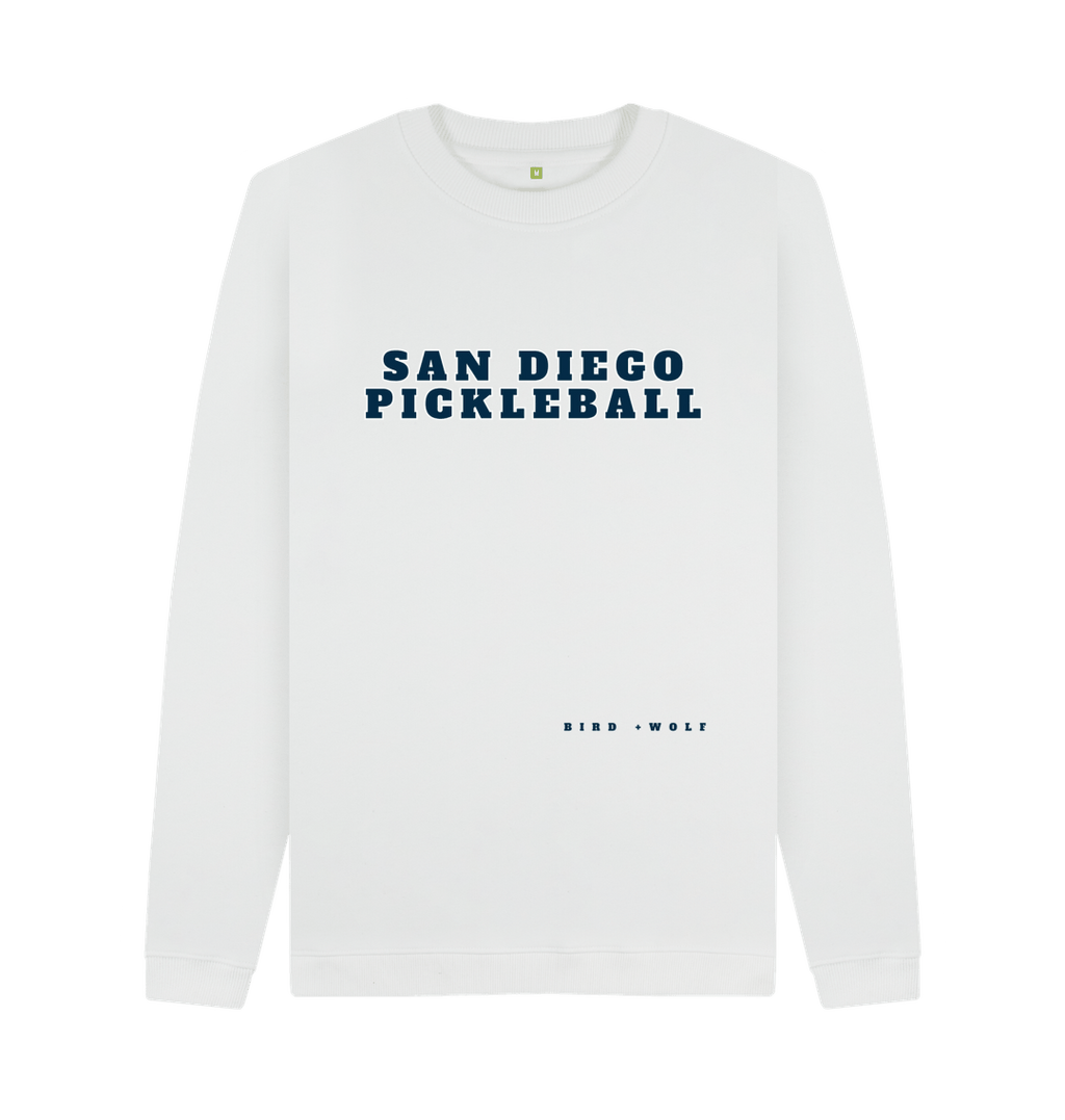 White San Diego Pickleball Cosy Sweatshirt