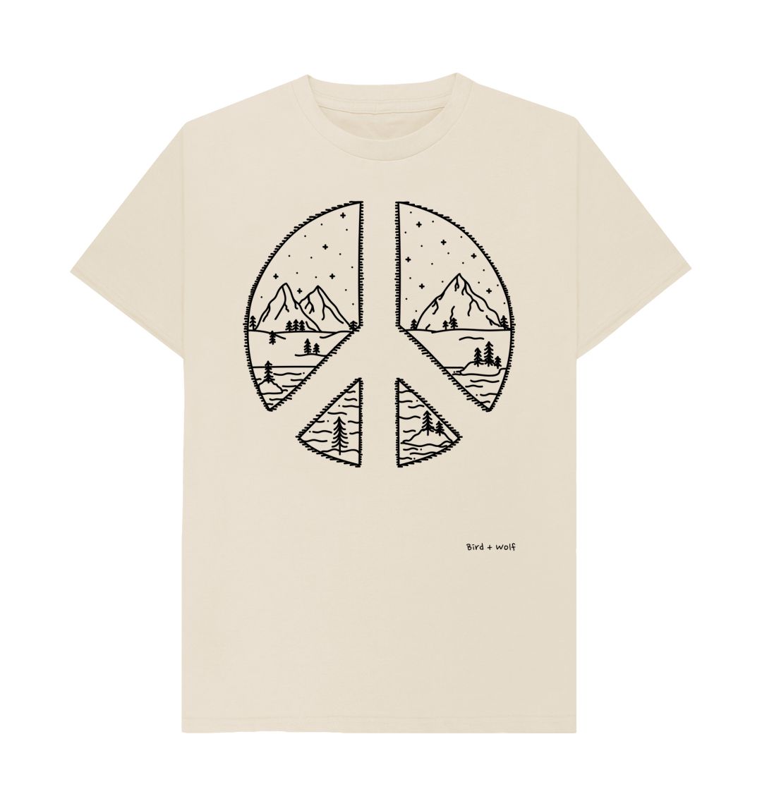 Oat Peace + Mountains Classic T Shirt