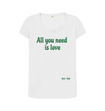 White All You Need is Love Scoop Neck Tee