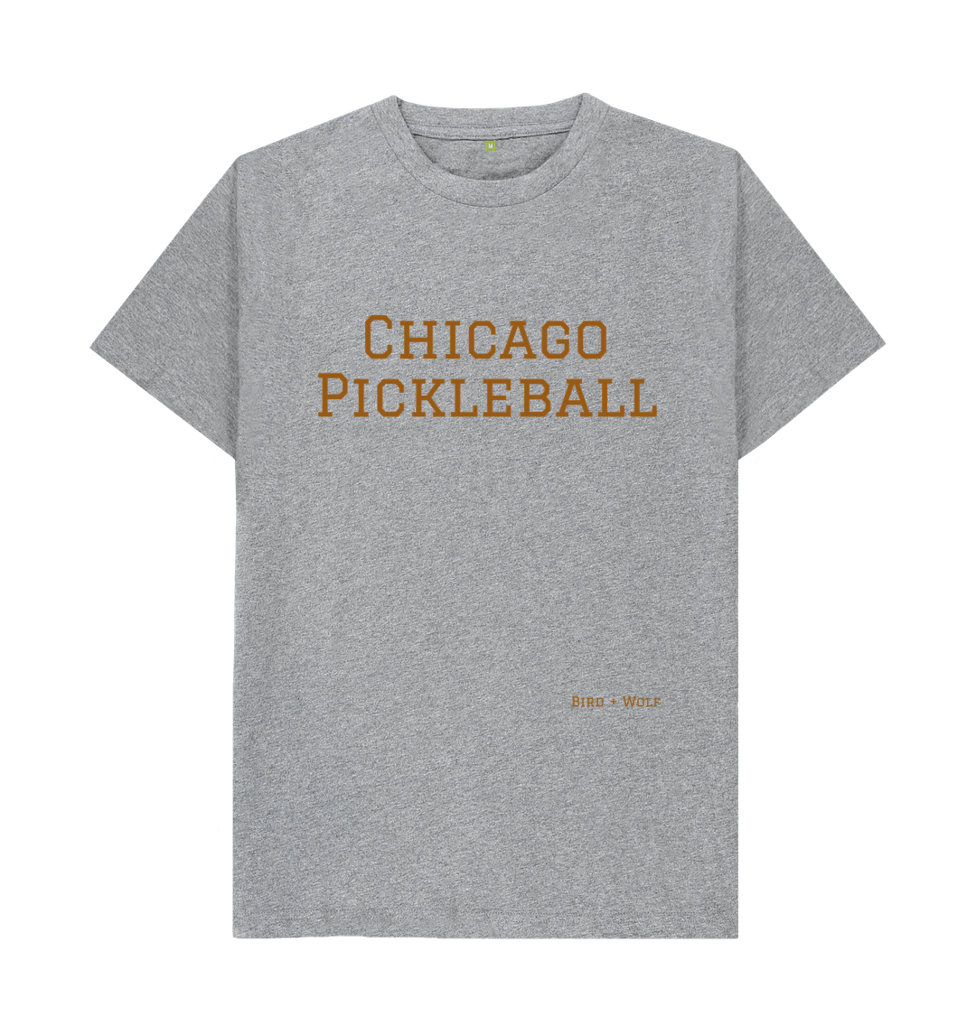 Athletic Grey Chicago Pickleball Classic Tee (Beige Lettering)