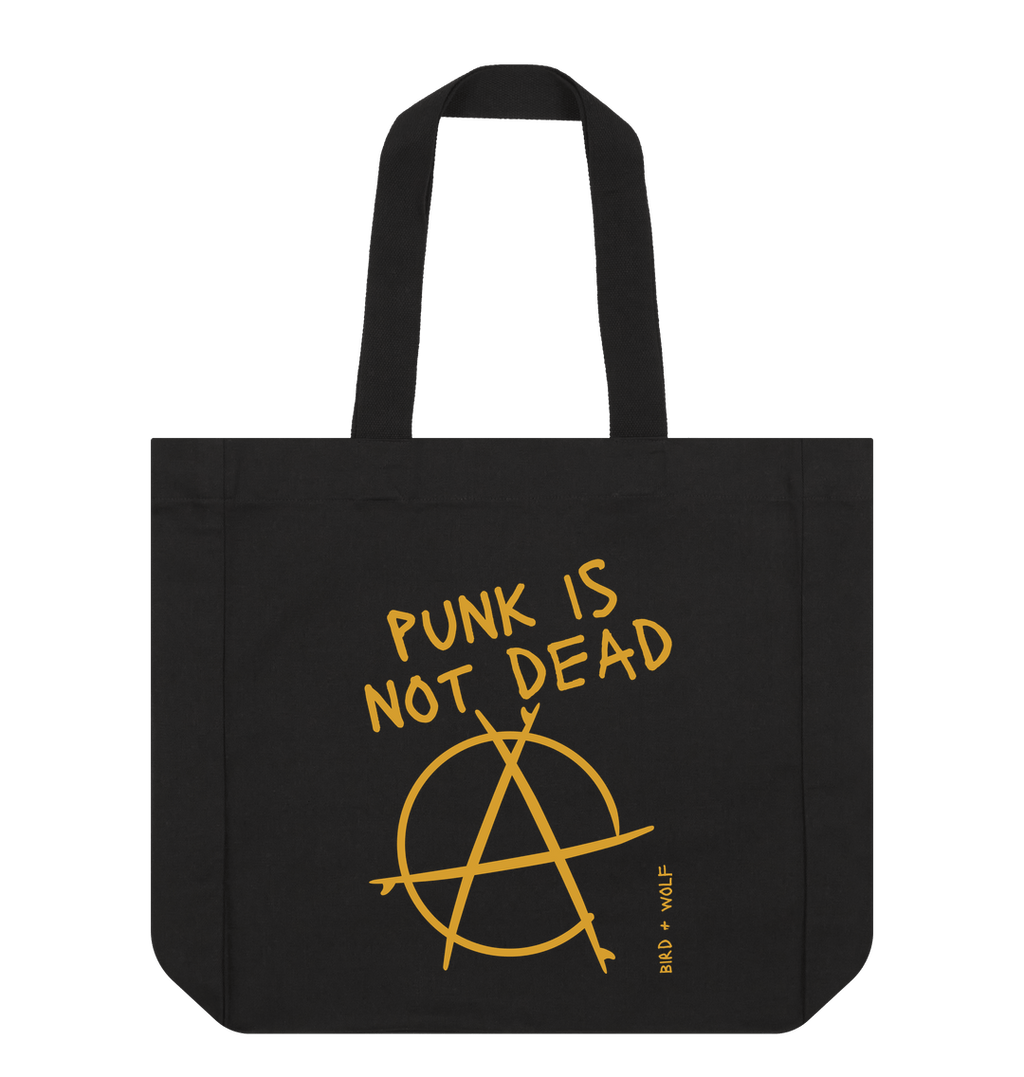 Black Punk is Not Dead Everything Bag (Orange Lettering)