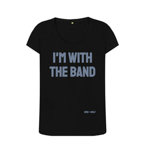 Black I'm With The Band Scoop Neck Tee