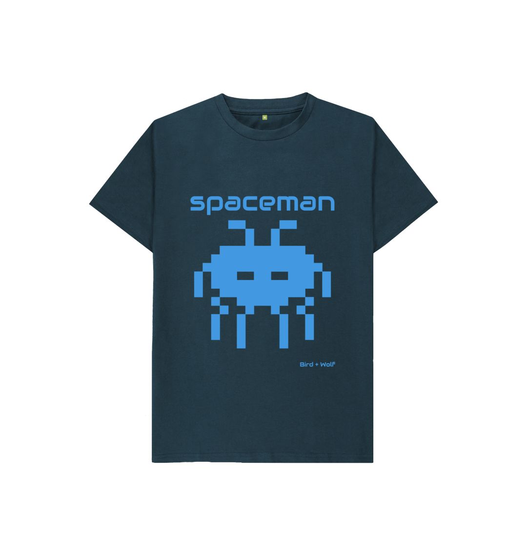 Denim Blue Spaceman Kids Tee