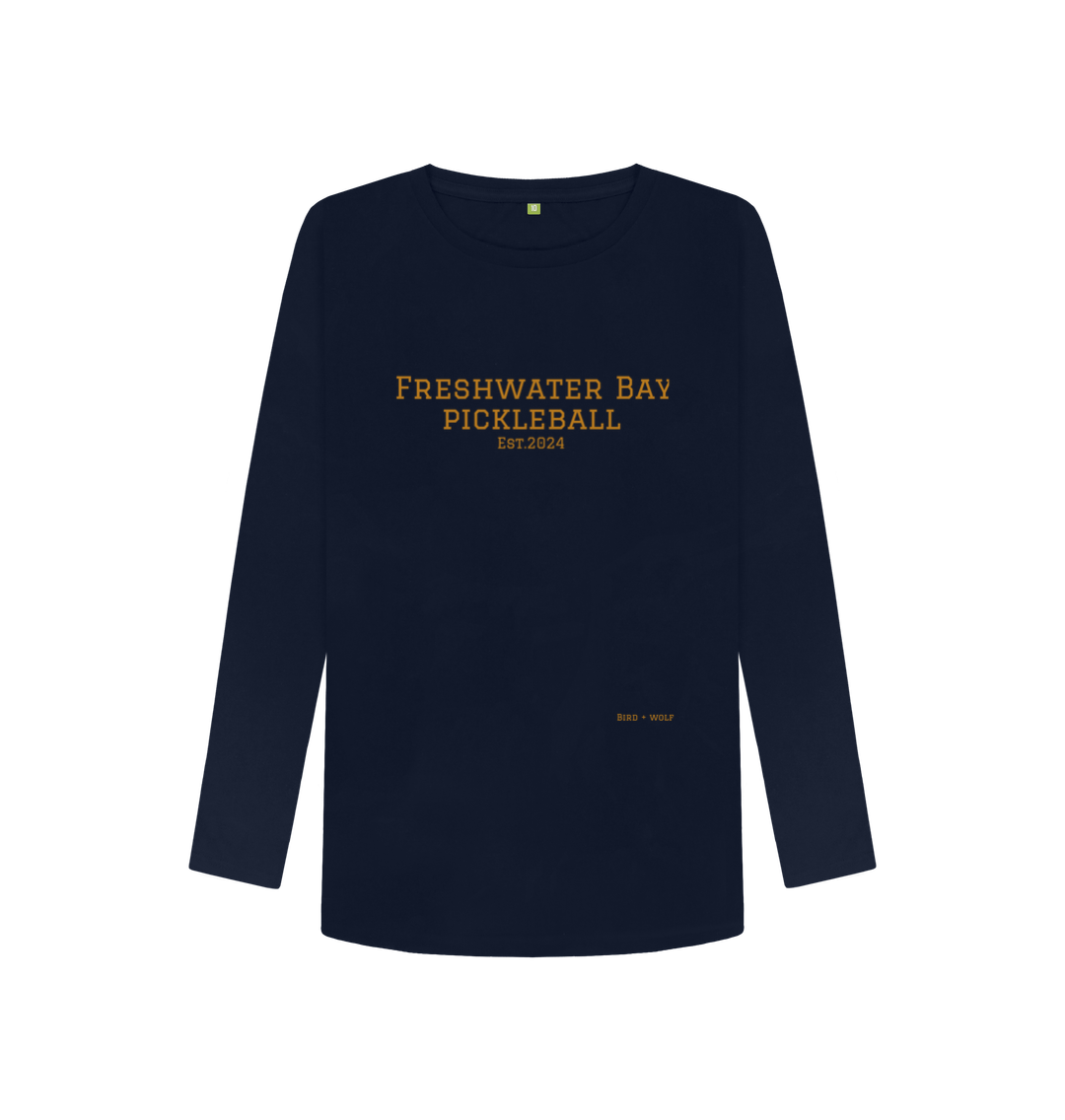 Navy Blue Freshwater Bay Pickleball Long Sleeve Tee