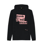 Black Punk Is Not Dead Chunky Hoodie (Pink)