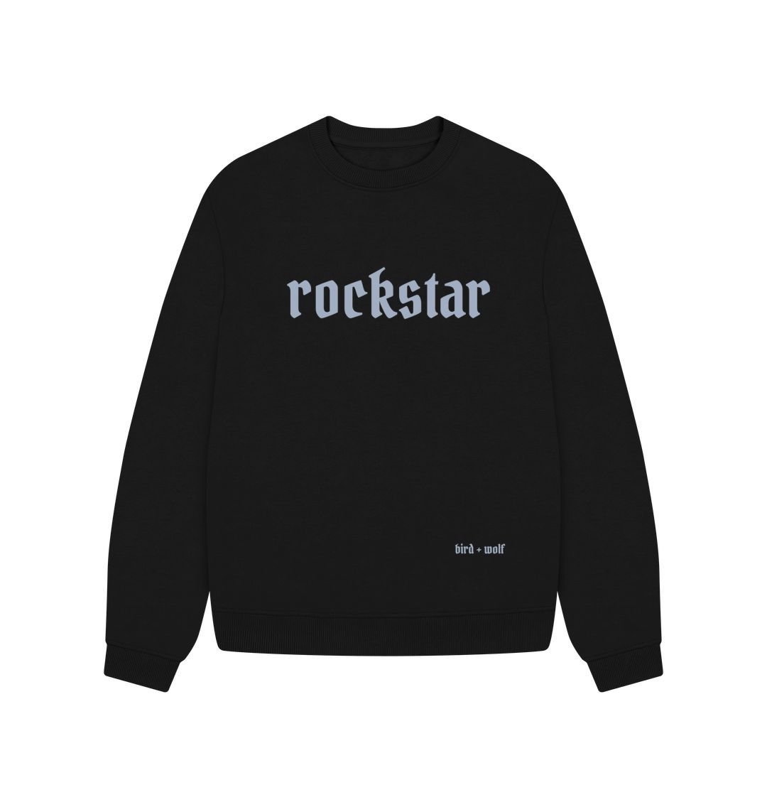 Black Rockstar Oversized Sweatshirt