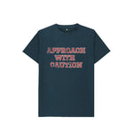 Denim Blue Approach With Caution Kids Tee