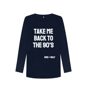 Navy Blue Take Me Back to The 90's Long Sleeve Tee