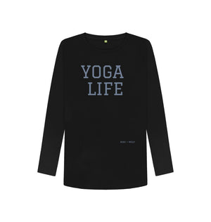 Black Yoga Life Long Sleeve Tee