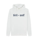 White Bird + Wolf Chunky Hoodie (Gothic Lettering)