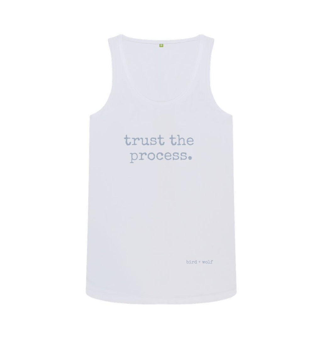 White Trust The Process Vest Top