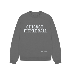 Slate Grey Chicago Pickleball Oversized Sweatshirt