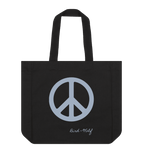 Black Peace Sign Everything Bag (Grey)