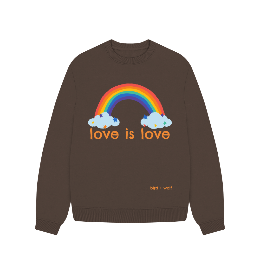 Chocolate Love is Love Oversized Sweatshirt